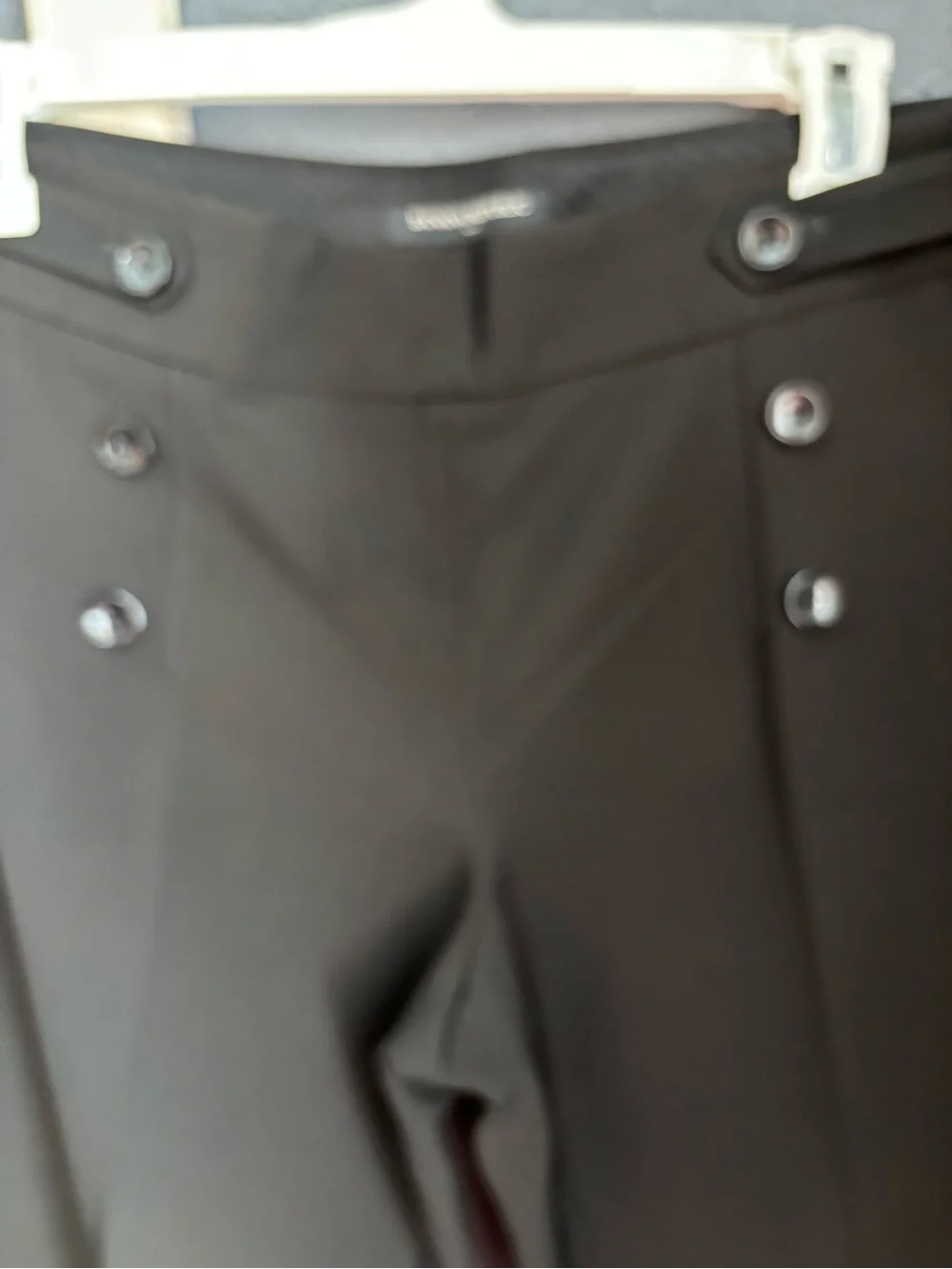 Banana Republic Black Men's Button-Accent Dress Pants